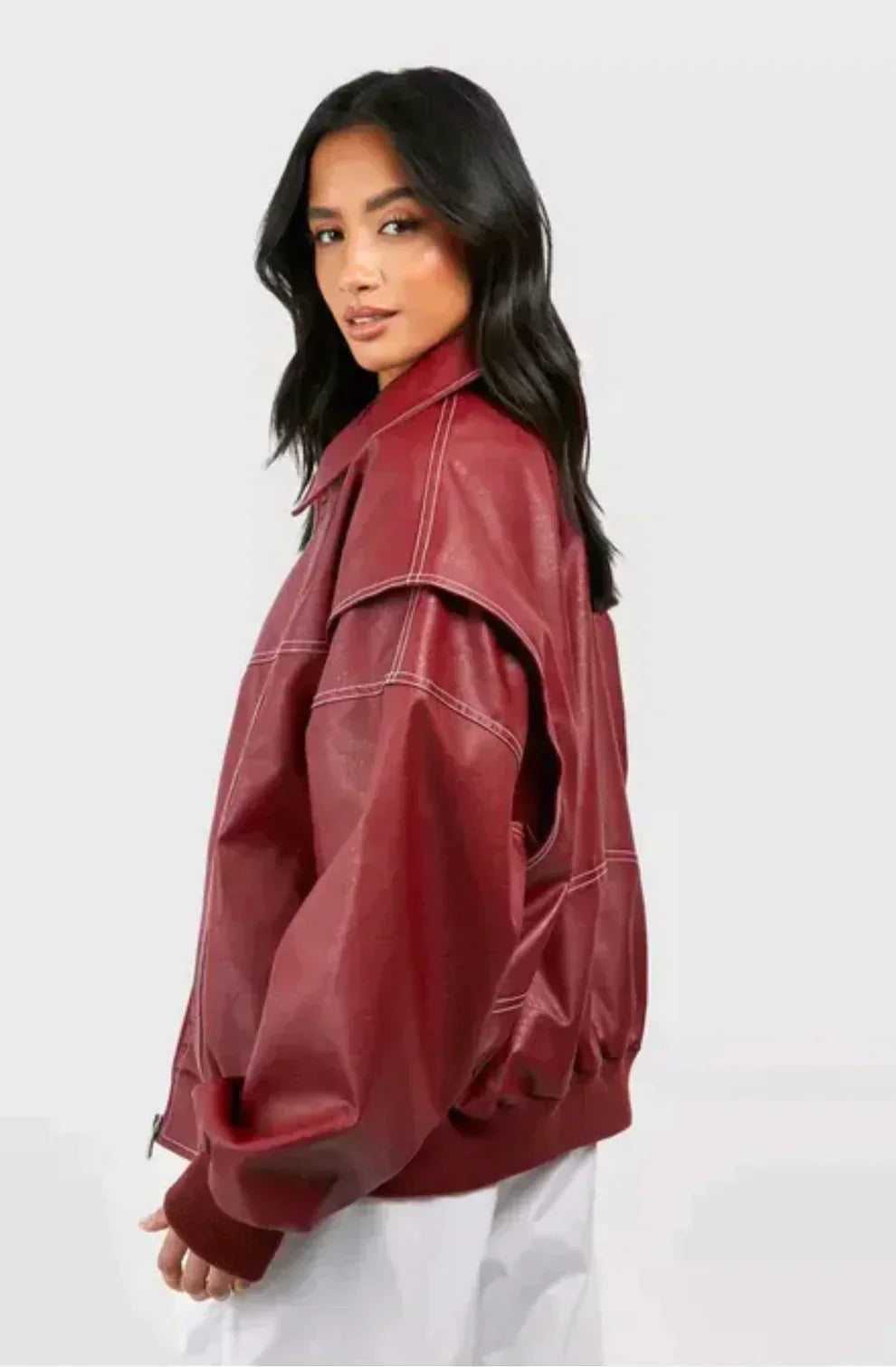 Lilly - Oversized Leather Jacket